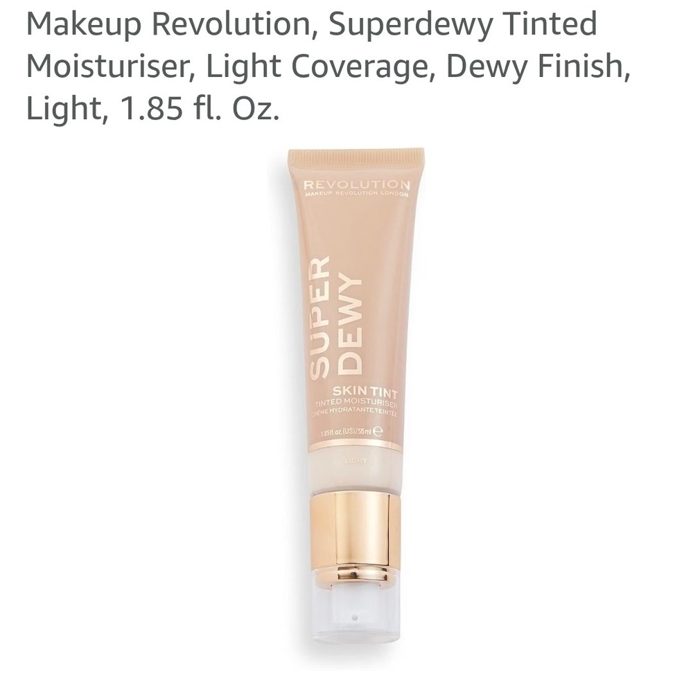 Makeup Revolution Superdewy Skin Tint Moisturizer Light 1.85 fl oz Dewy Finish